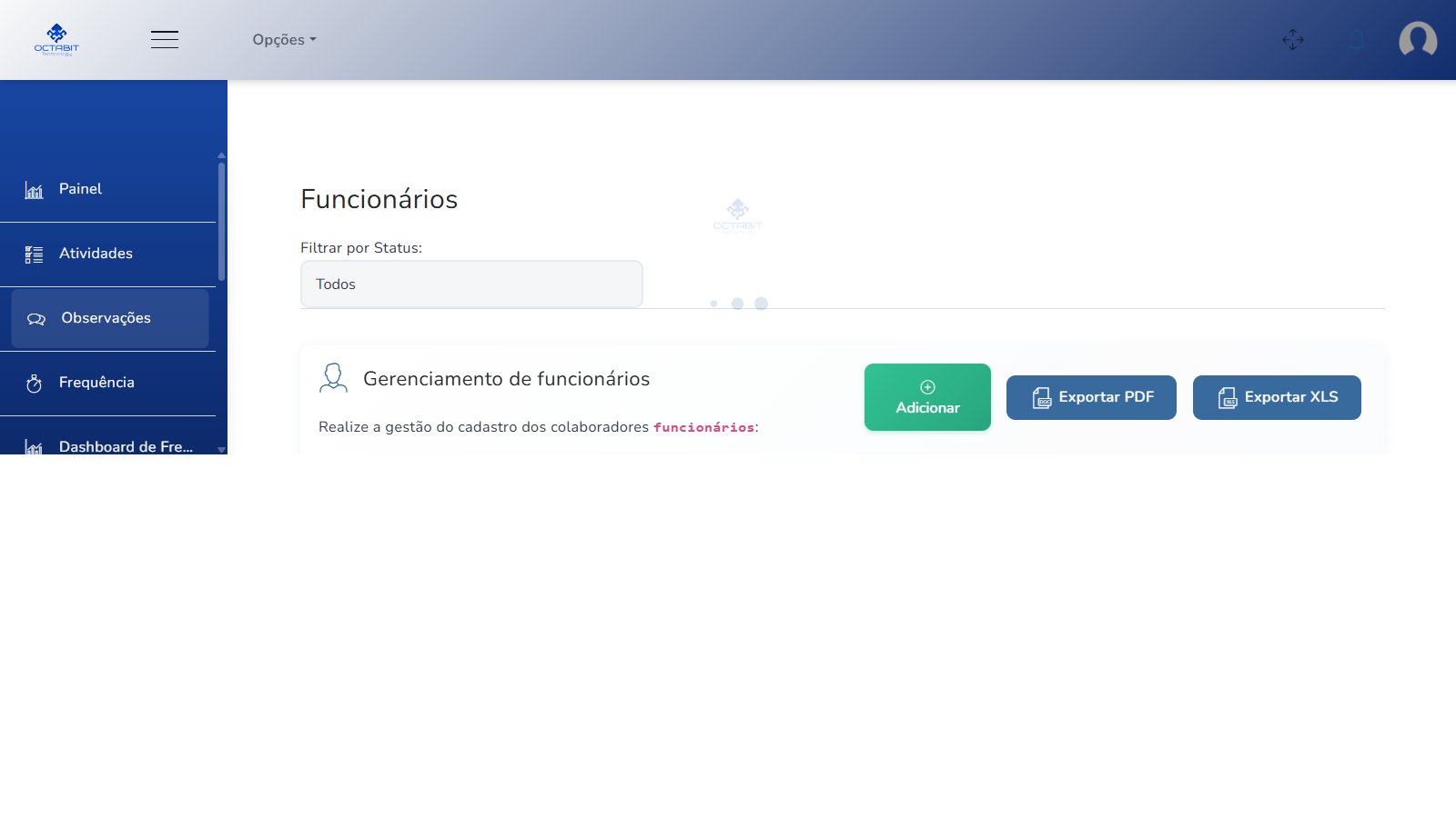 Gestão de funcionários